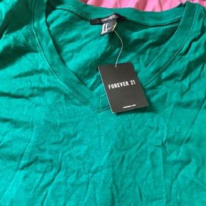 Forever 21 Green V-Neck
